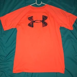 Orange Under Armour shirt